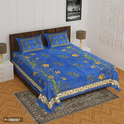 Modern Cotton Double Bedsheet With Pillow Covers-thumb0