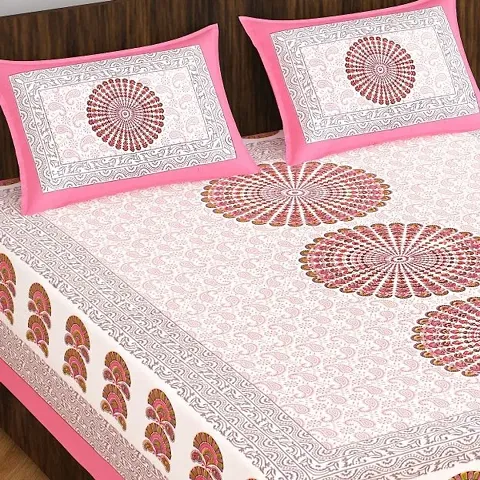 Pure Cotton Double Size Bedsheets with 2 pillow covers