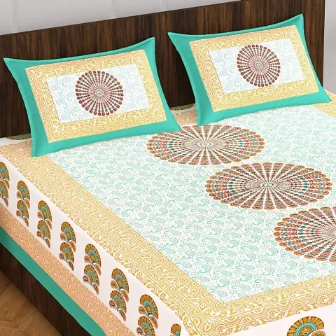 Pure Cotton Double Size Bedsheets with 2 pillow covers