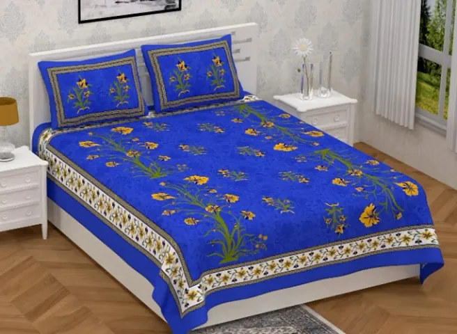 Beautiful Cotton Printed Double Bedsheets