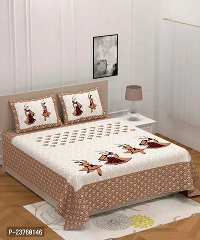 Cotton Bedsheet with 2 Pillowcover-thumb0