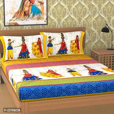 Cotton Bedsheet with 2 Pillowcover-thumb0