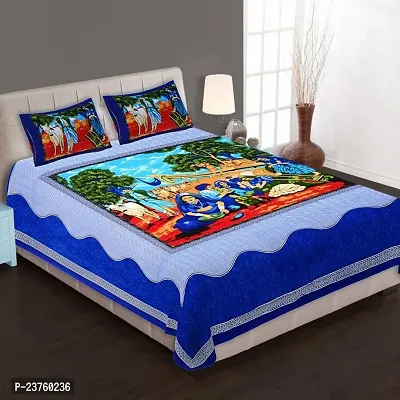 Cotton Bedsheet with 2 Pillowcover-thumb0