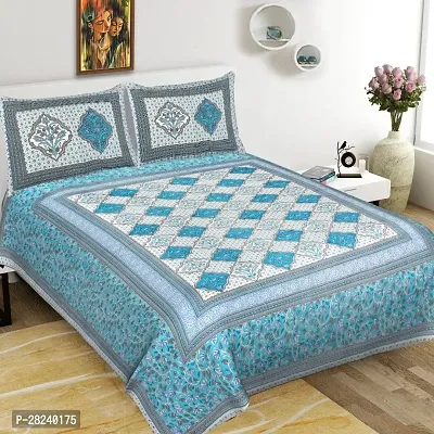 Latest Multicoloured Classic Cotton Bedsheet with 2 Pillow covers