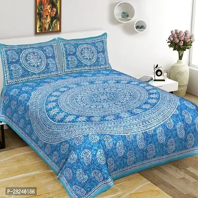 Latest Multicoloured Classic Cotton Bedsheet with 2 Pillow covers