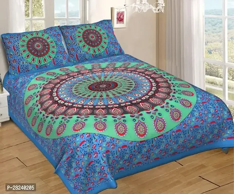 Latest Multicoloured Classic Cotton Bedsheet with 2 Pillow covers