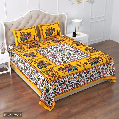 Printed Cotton Bedsheet With 2 Pillow Covers