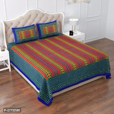 Printed Cotton Bedsheet With 2 Pillow Covers