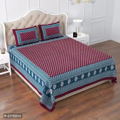 Printed Cotton Bedsheet With 2 Pillow Covers