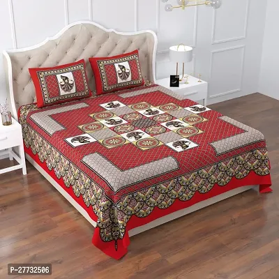 Printed Cotton Bedsheet With 2 Pillow Covers