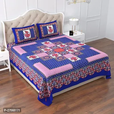 Printed Cotton Bedsheet With 2 Pillow Covers