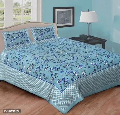 Cotton Bedsheet with 2 Pillowcover-thumb0