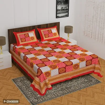 Cotton Bedsheet with 2 Pillowcover-thumb0