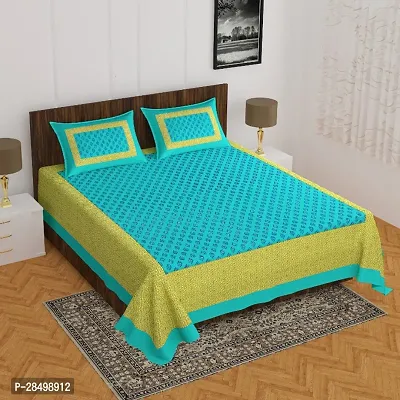 Cotton Bedsheet with 2 Pillowcover-thumb0