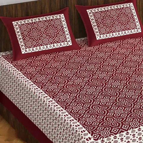 Printed Cotton Queen Size Bedsheet (90*100 Inch) Vol 2