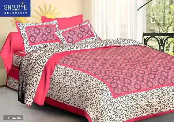 Cotton Bedsheet with 2 Pillowcover-thumb0