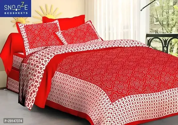 Cotton Bedsheet with 2 Pillowcover-thumb0