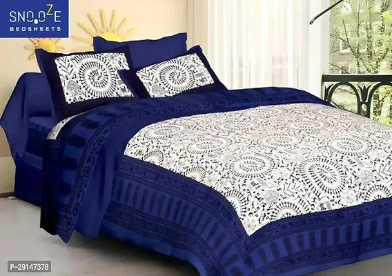 Cotton Bedsheet with 2 Pillowcover-thumb0