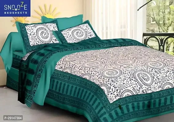 Cotton Bedsheet with 2 Pillowcover-thumb0