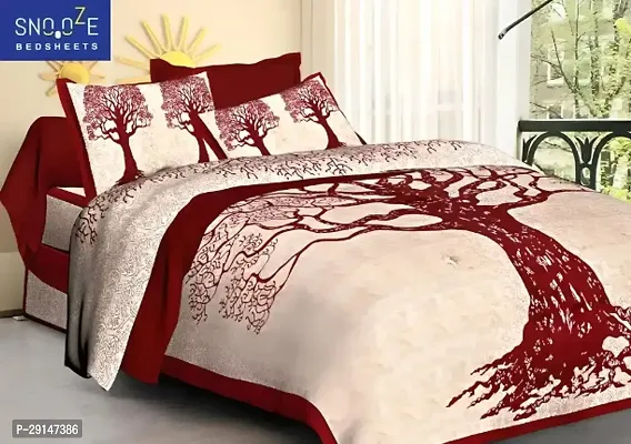 Cotton Bedsheet with 2 Pillowcover-thumb0