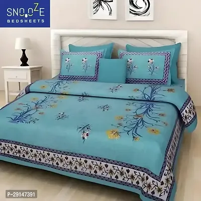 Cotton Bedsheet with 2 Pillowcover