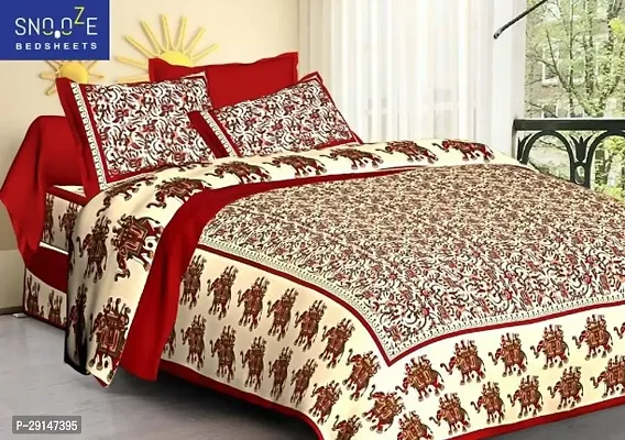 Cotton Bedsheet with 2 Pillowcover