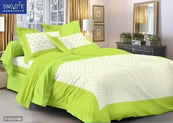 Cotton Bedsheet with 2 Pillowcover-thumb0