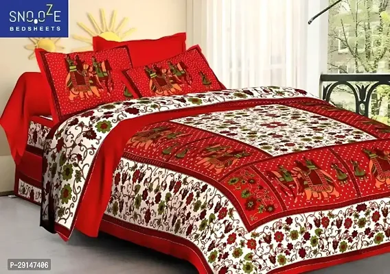 Cotton Bedsheet with 2 Pillowcover