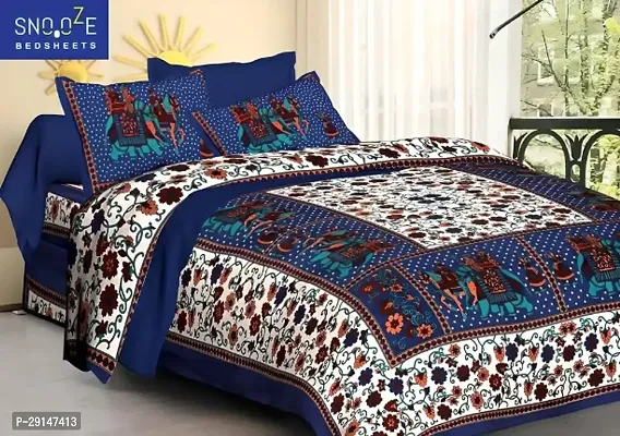 Cotton Bedsheet with 2 Pillowcover