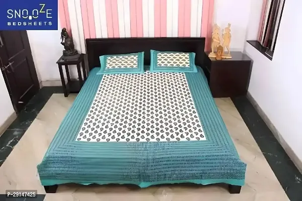 Cotton Bedsheet with 2 Pillowcover-thumb0