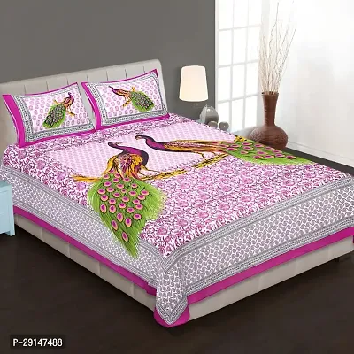 Cotton Bedsheet with 2 Pillowcover-thumb0