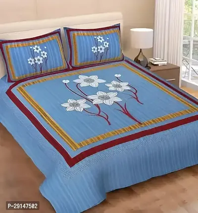 Cotton Bedsheet with 2 Pillowcover