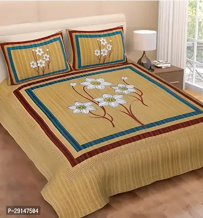 Cotton Bedsheet with 2 Pillowcover-thumb0