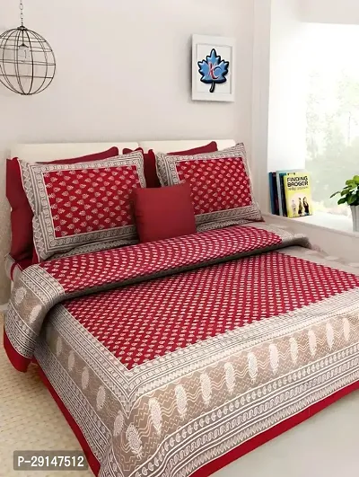 Cotton Bedsheet with 2 Pillowcover-thumb0