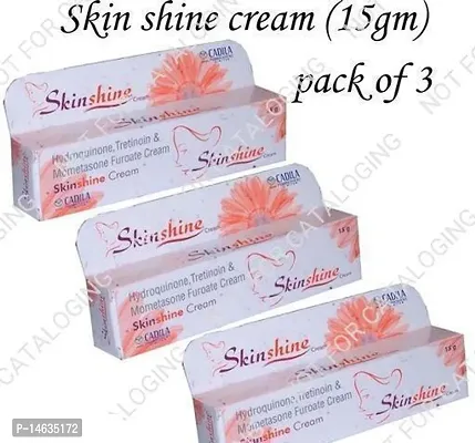 Skin shine 15 gram cream skin lightening agents that works by decreasing the amount of melanin (a skin pigment) that is responsible for the darkening of the skin.3