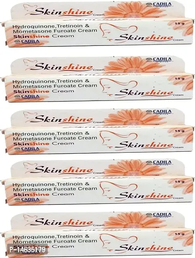 Skin shine Cream 15 gm is a combination of three drugs, namely: Hydroquinone, Mometasone, and Tretinoin. Hydroquinone belongs to the class of skin lightening agents pack of 5