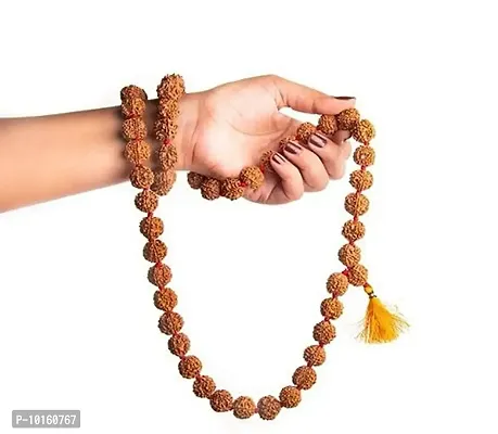 Wooden Jaap mala 5 mukhi rudraksha for 108 beads