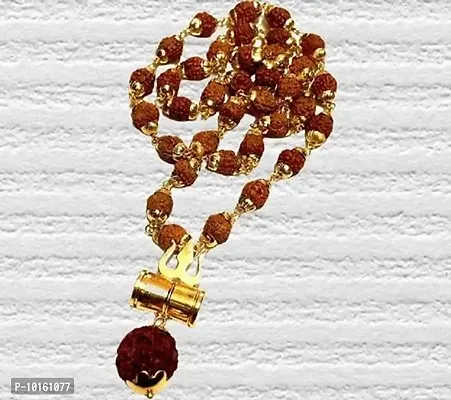 Pachmukhi Rudraksha mala with Damru Pendal 36 beads-thumb0