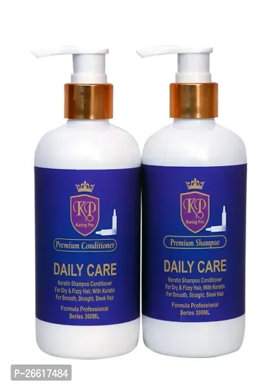Karing Pro  Daily Care Premium Keratin Shampoo and Conditioner For Dry  Frizzy Hair 300ML each-thumb0