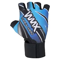 WMX Macho Unisex Leather Gym Gloves | for Professional Weightlifting, Fitness Training and Workout | with Half-Finger Length, Wrist Wrap for Protection-thumb4