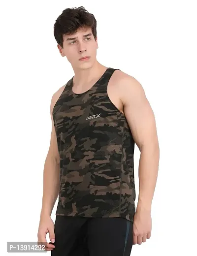 WMX Sleeveless Army Print Sports Vest Camouflage-thumb3