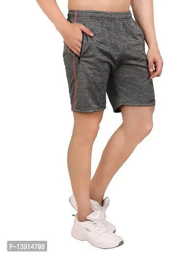 WMX ' Men's Instadry Dryfit Polyester Lightweight Soft Fabric Long Shorts with Secure Zipper Pockets Regular Fit Shorts for Men for Sports,Workout,Running  Gyming-thumb2