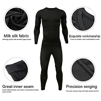 WMX tretchable, Men  Women Tight Skin-Black Gym/Yoga/Tops Full Sleeve  Gym Legging Tights Innerwear:- (Combo)-thumb2