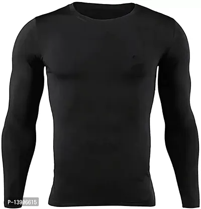 WMX Stretchable, Men  Women Tight Skin-Black Gym/Yoga/Tops Full Sleeve  Gym Legging Tights Innerwear-thumb2