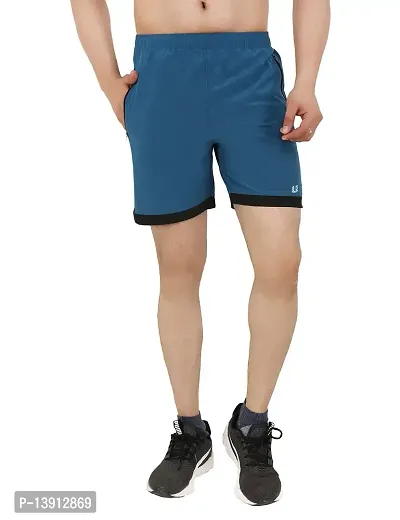 WMX Athleisure Men's Regular Fit Sports Shorts | Quick Dry Technology | Gym Wear | Shorts for Men-thumb0
