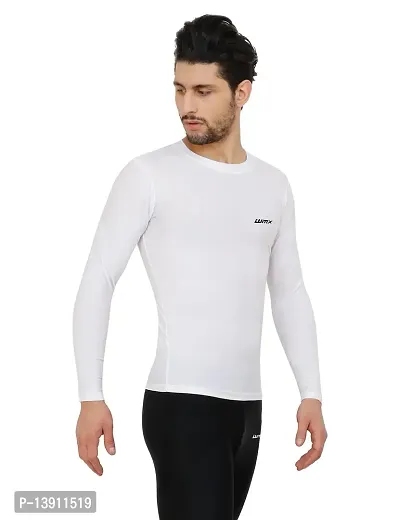 WMX Full Sleeve Plain Athletic Fit Multi Sports Compression T-Shirt, Top Inner Wear-thumb2