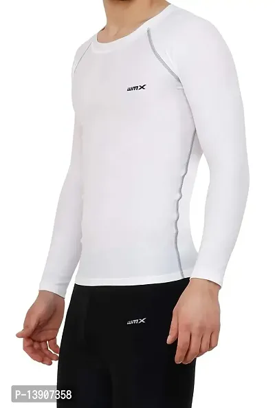 WMX Men's Athletic Fit Compression Full Sleeve Plain T-Shirt for Multi Sports Cycling, Cricket, Football, Badminton  Fitness-thumb2