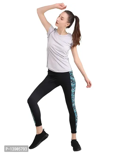 GYMIFIC Gym wear Leggings Ankle Length Workout Pants with Phone Pockets | Stretchable Tights | Mid Waist Sports Fitness Yoga Track Pants for Girls  Women-thumb2
