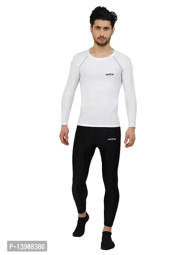 WMX Men's Compression Ultima T-Shirt Top Skin Tights Fit Lycra Inner Wear Full Sleeve for Gym Cricket Football Badminton Sports-thumb2