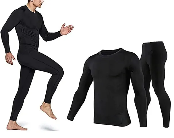 WMX Regular fit Tshirt Track Pant Combo for Men Sports/Track Suit for Men Compression Shirt, Pants Skin-Tight Long Sleeves Quick Dry Fitness Tracksuit Gym Yoga Suits (M, BLACK)